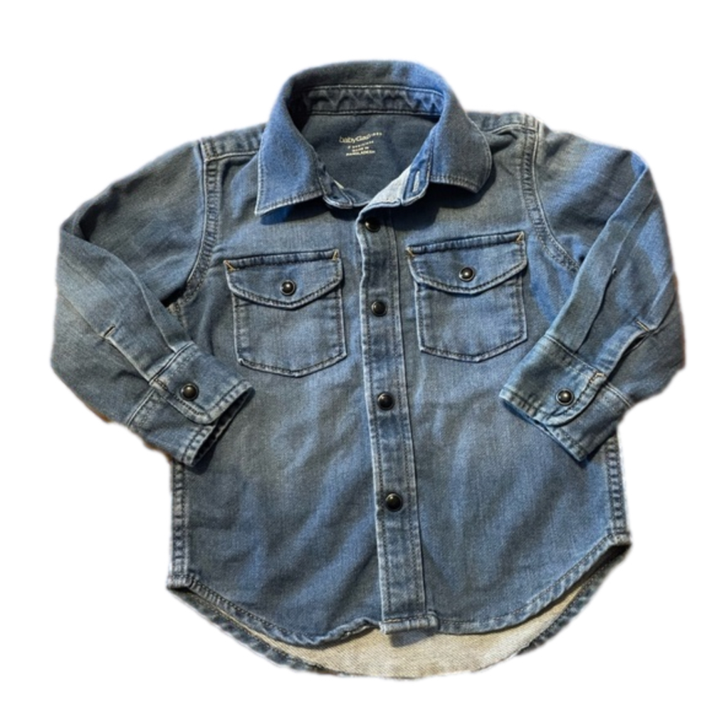 GAP Kids Denim Button-Down Shirt - Blue
